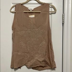 Umgee embroidered sleeveless top, size large, NWT